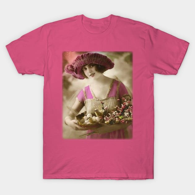 Vintage Woman Antique Photo Art T-Shirt by PaperMoonGifts